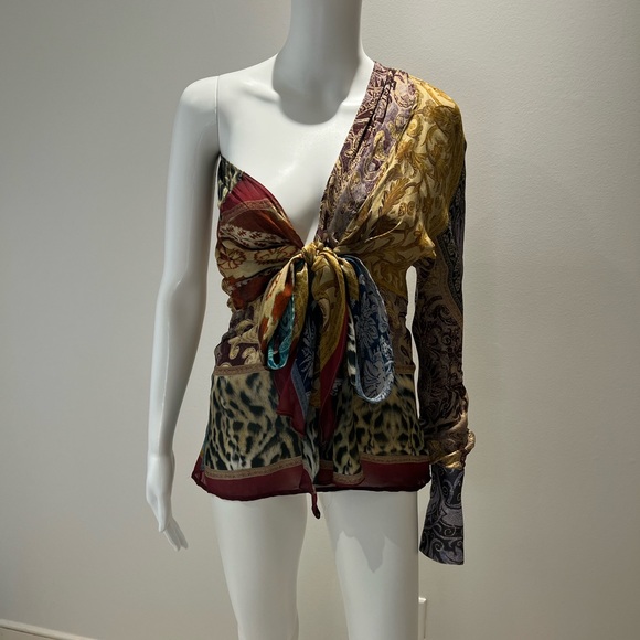 Vintage Roberto Cavalli fall 2004 Runway one-sleeve blouse - Picture 9 of 15